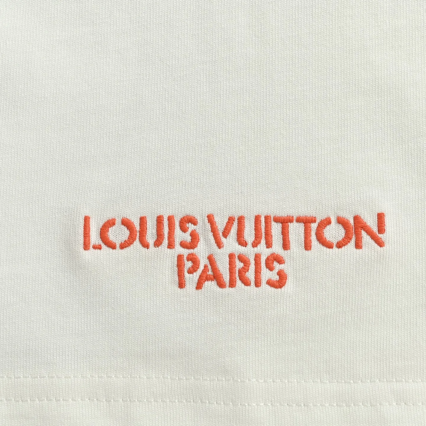 Louis Vuitton/Louis Vuitton laser cut logo short sleeves